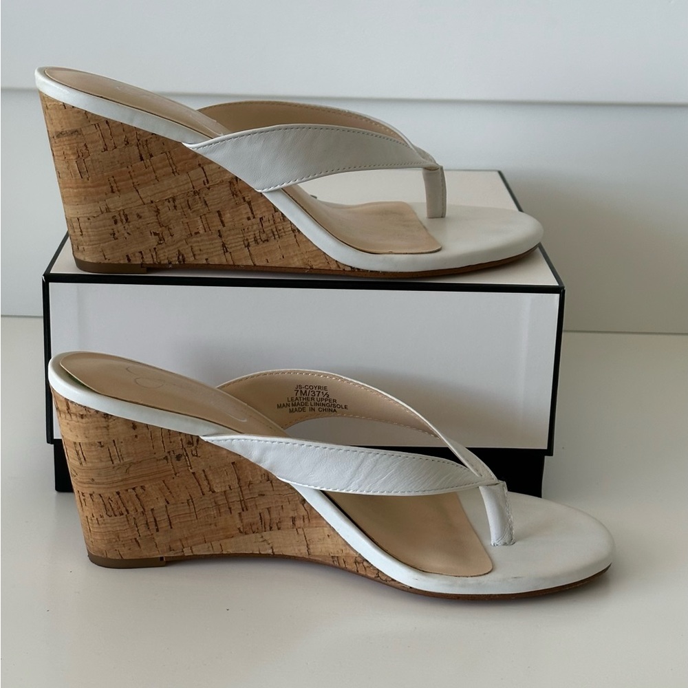 Jessica Simpson white wedge